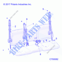 BODY, SEAT BELT MOUNTING   R21RRE99A9/AC/AP/AW/B9/BC/BP/BW (C700082) for Polaris RANGER XP 1000 PREMIUM 2021
