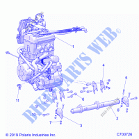 ENGINE, MOUNTING   R21RSE99A9/AC/AP/AW/B9/BC/BP/BW (C700726) for Polaris RANGER CREW XP 1000 2021