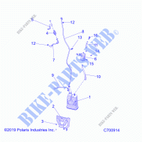 BODY, FUEL TANK, EVAP   R21RRK99B9/BP/BW (C700691) for Polaris RANGER XP 1000 PREMIUM RIDE COMMAND 2021