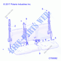 BODY, SEAT BELT MOUNTING   R21RRK99A9/AP/AW/B9/BP/BW (C700082) for Polaris RANGER XP 1000 PREMIUM RIDE COMMAND 2021