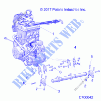 ENGINE, MOUNTING   R21RRK99A9/AP/AW/B9/BP/BW (C700042) for Polaris RANGER XP 1000 PREMIUM RIDE COMMAND 2021