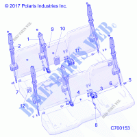 BODY, SEAT BELT MOUNTING   R21RSK99A9/AP/AW/B9/BP/BW (C700153) for Polaris RANGER CREW XP 1000 RC EDITION 2021
