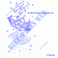 CHASSIS, MAIN FRAME AND SKID PLATES   R21RSK99A9/AP/AW/B9/BP/BW (C700154) for Polaris RANGER CREW XP 1000 RC EDITION 2021