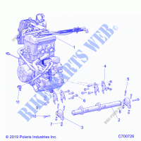 ENGINE, MOUNTING   R21RSK99A9/AP/AW/B9/BP/BW (C700726) for Polaris RANGER CREW XP 1000 RC EDITION 2021