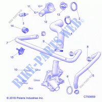ENGINE, WATERPUMP AND BYPASS   R21RSK99A9/AP/AW/B9/BP/BW (C700659) for Polaris RANGER CREW XP 1000 RC EDITION 2021