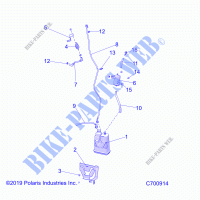 BODY, FUEL TANK, EVAP   R21RRU99B9/BC/BP/BW (C700914) for Polaris RANGER XP 1000 NORTHSTAR PREMIUM 2021