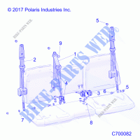 BODY, SEAT BELT MOUNTING   R21RRU99A9/AC/AP/AW/B9/BC/BP/BW (C700082) for Polaris RANGER XP 1000 NORTHSTAR PREMIUM 2021