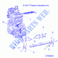 ENGINE, MOUNTING   R21RRU99A9/AC/AP/AW/B9/BC/BP/BW (C700042) for Polaris RANGER XP 1000 NORTHSTAR PREMIUM 2021