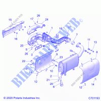 ENGINE, EXHAUST SYSTEM   R21RRY99A9/AC/AP/AW/B9/BC/BP/BW (C701193) for Polaris RANGER XP 1000 NORTHSTAR ULTIMATE 2021