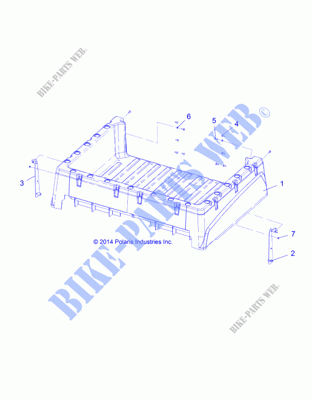 BODYWORK   TRUNK ASM.   R21MAAE4F4/F9 (49RGRBOX15EV) for Polaris RANGER EV MD 2021