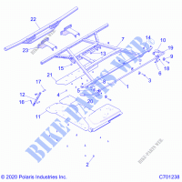 BODYWORK   TRUNK, MOUNTING   R21RRM99AG (C701238) for Polaris RANGER XP 1000 HIGH LIFTER 2021