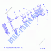 BRAKES, FRONT CALIPER   R21RRM99AG (C700017) for Polaris RANGER XP 1000 HIGH LIFTER 2021