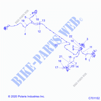 BRAKES, BRAKE LINES AND MASTER CYLINDER   R21RSU99A9/AC/AP/AW/B9/BC/BP/BW (C701152) for Polaris RANGER CREW XP 1000 NORTHSTAR PREMIUM 2021