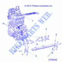 ENGINE, MOUNTING   R21RSU99A9/AC/AP/AW/B9/BC/BP/BW (C700042) for Polaris RANGER CREW XP 1000 NORTHSTAR PREMIUM 2021