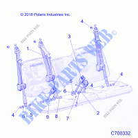 BODY, SEAT BELT AND MOUNTING   R21TAE99JA (C700332) for Polaris RANGER 1000 FULL SIZE IS EU 2021