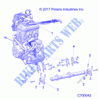 ENGINE, MOUNTING   R21RSZ99A9/AC/AP/AW/B9/BC/BP/BW (C700042) for Polaris RANGER CREW XP 1000 NORTHSTAR ULTIMATE AUDIO PACKAGE 2021