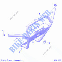 ACCESSORY, FRONT BUMPER   R21RSM99AG (C701239) for Polaris RANGER CREW XP 1000 HIGH LIFTER 2021