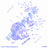 ENGINE, AIR INLET MANIFOLD    R21RSM99AG (C700047) for Polaris RANGER CREW XP 1000 HIGH LIFTER 2021