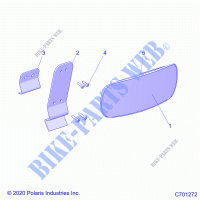 MIRROR   R21RSM99AG (C701272) for Polaris RANGER CREW XP 1000 HIGH LIFTER 2021