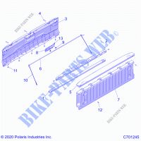 BODY, BOX, TAILGATE   R21RSH99AC/BC (C701245) for Polaris RANGER CREW XP 1000 TRAIL BOSS 2021