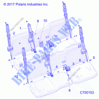 BODY, SEAT BELT MOUNTING   R21RSH99AC/BC (C700153) for Polaris RANGER CREW XP 1000 TRAIL BOSS 2021