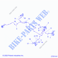 BRAKES, BRAKE LINES AND MASTER CYLINDER   R21RSH99AC/BC (C701141) for Polaris RANGER CREW XP 1000 TRAIL BOSS 2021
