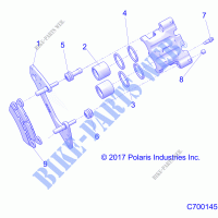 BRAKES, REAR CALIPER   R21RSH99AC/BC (C700145) for Polaris RANGER CREW XP 1000 TRAIL BOSS 2021
