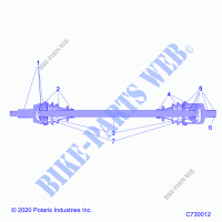 DRIVE TRAIN, FRONT HALF SHAFT   R21RSH99AC/BC (C730012) for Polaris RANGER CREW XP 1000 TRAIL BOSS 2021