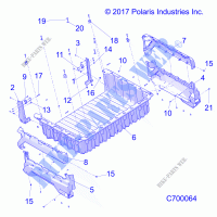 BODYWORK   TRUNK   R21RSF99AK (C700064) for Polaris RANGER CREW XP 1000 TEXAS 2021
