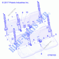 BODY, SEAT BELT MOUNTING   R21RSE99NP (C700153) for Polaris RANGER CREW XP 1000 2021