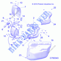 ENGINE, EXHAUST SYSTEM   R21RSE99NP (C700343) for Polaris RANGER CREW XP 1000 2021
