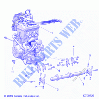 ENGINE, MOUNTING   R21RSE99NP (C700726) for Polaris RANGER CREW XP 1000 2021