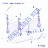 BODY, SEAT BELT AND MOUNTING   R21RRH99AC/BC (C700082) for Polaris RANGER XP 1000 TRAIL BOSS 2021