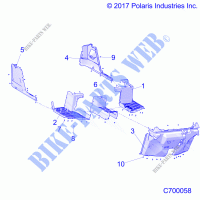 FLOOR AND ROCKER   R21RRH99AC/BC (C700058) for Polaris RANGER XP 1000 TRAIL BOSS 2021