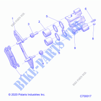 BRAKES, FRONT CALIPER   R21RRS99C9/CK/CP/F9/FP/PCW (C700017) for Polaris RANGER XP 1000 EPS EU 2021