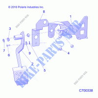 BRAKES, PEDAL   R21RRS99C9/CK/CP/F9/FP/PCW (C700338) for Polaris RANGER XP 1000 EPS EU 2021
