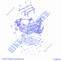 CHASSIS, MAIN FRAME AND SKID PLATES   R21RRS99C9/CK/CP/F9/FP/PCW (C700018) for Polaris RANGER XP 1000 EPS EU 2021