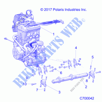 ENGINE, MOUNTING   R21RRS99C9/CK/CP/F9/FP/PCW (C700042) for Polaris RANGER XP 1000 EPS EU 2021