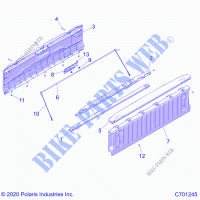 BODY, BOX, TAILGATE   R21RSV99AC/BC (C701245) for Polaris RANGER CREW XP 1000 NORTHSTAR TRAIL BOSS 2021