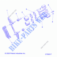 BRAKES, FRONT CALIPER   R21RSV99AC/BC (C700017) for Polaris RANGER CREW XP 1000 NORTHSTAR TRAIL BOSS 2021