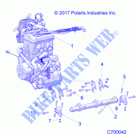 ENGINE, MOUNTING   R21RSV99AC/BC (C700042) for Polaris RANGER CREW XP 1000 NORTHSTAR TRAIL BOSS 2021