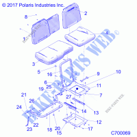 BODY, SEAT ASM. AND SLIDER   R21RRV99AC/BC (C700069) for Polaris RANGER XP 1000 NORTHSTAR EDITION TRAIL BOSS 2021
