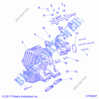 ENGINE, AIR INLET MANIFOLD   R21RRV99AC/BC (C700047) for Polaris RANGER XP 1000 NORTHSTAR EDITION TRAIL BOSS 2021