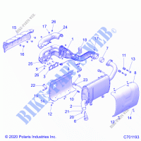 ENGINE, EXHAUST SYSTEM   R21RRV99AC/BC (C701193) for Polaris RANGER XP 1000 NORTHSTAR EDITION TRAIL BOSS 2021