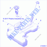 BODY, FUEL COMMON TANK   Z21S1E99AR/BR (C700095 1) for Polaris RZR RS1 2021