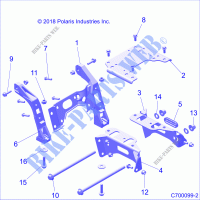 CHASSIS, MOUNTING, FRONT GEARCASE   Z21S1E99AR/BR (C700099 2) for Polaris RZR RS1 2021