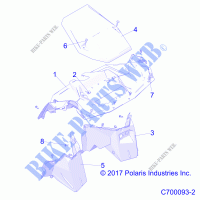 DASHBOARD PANELS   Z21S1E99AR/BR (C700093 2) for Polaris RZR RS1 2021