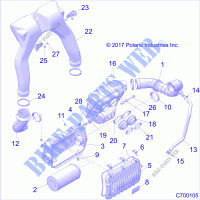 ENGINE, AIR INLET SYSTEM   Z21S1E99AR/BR (C700105) for Polaris RZR RS1 2021