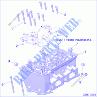 ENGINE, CYLINDER HEAD   Z21S1E99AR (C700106 6) for Polaris RZR RS1 2021