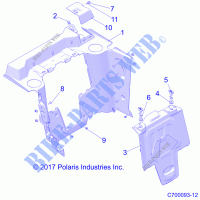 REAR BODYWORK CLOSEOFF   Z21S1E99AR/BR (C700093 12) for Polaris RZR RS1 2021